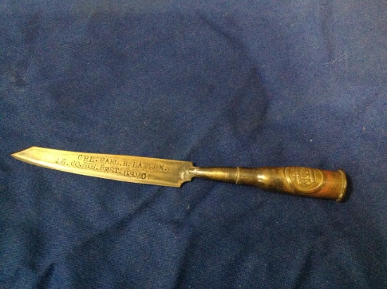 ww1 trench art letter opener