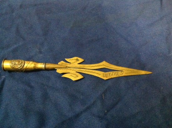 ww1 trench art letter opener