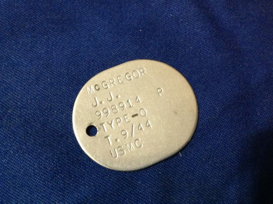 ww2 USMC dog tags