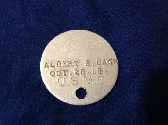 ww1 USMC dog tag