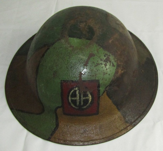 WW1 U.S. M1917/P17 Doughboy Helmet -Named 82nd Division Soldier With Camo Finish