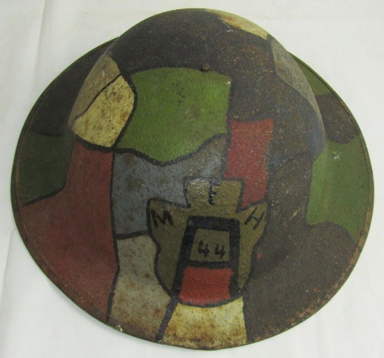 WW1 U.S. Soldier M1917/P17 Doughboy Helmet With Camo Finish-1st Army M F H 44 In