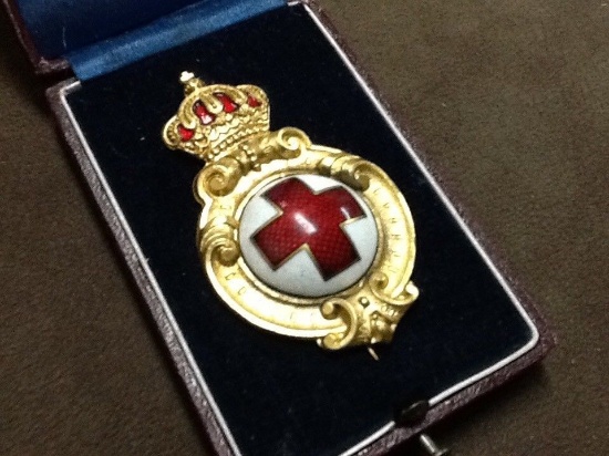 Ww1 Royal Bulgarian Army Merit Badge For Doctors Mint In Box Rare