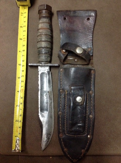 Unusual Vintage US Vietnam Era Camillus Jet Pilot Survival 6" Fighting Knife