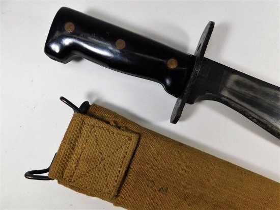 WWI Bolo collins 1918 Dated Bauer Scabbard