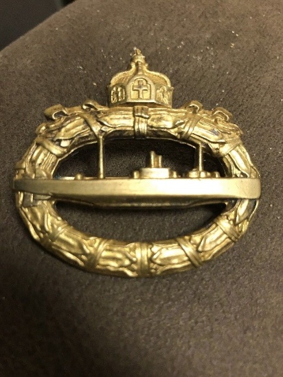Imperial German Naval Kriegsmarine U-Boat Submarine Badge.walter schot fec