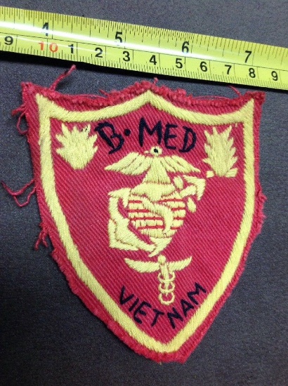 Vietnam Theater Made Usmc Med Unit B Patch