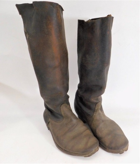 1880-1910 Japanese Leather Cavalry Boots