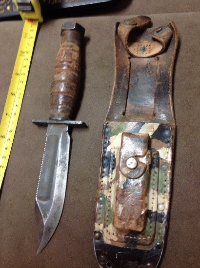 1986 Ontario Jet Pilot Survival Fighting Knife w/stone
