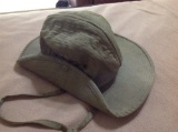 Vietnam French bush hat Indochina rare OD green all maker marks near mint condit