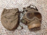 WW2 Imperial Japanese army gas mask and canvas carrier