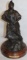 Traditional Lady Bronze Sculpture By Listed Western Artist Rock