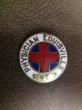 Ww1 Very Rare Number 97 Louisville Physician Badge Arc Red Cross