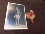 ww1 motor corps service ultra rare chicken patch with soldie