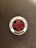 Ww1 - 1920,s Red Cross Arc Chicago Physicians Badge Low Number