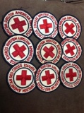 ww2 arc red cross military welfare service patches