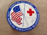 vintage 1976 arc red cross sticker x40