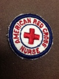 ww2 very rare arc red cross nurse cap hat patch x3