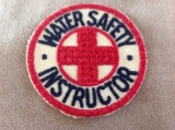 vintage red cross arc water safety instructor patch x3