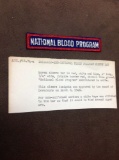 ww2 1948 red cross national blood program patch x8