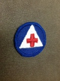ww2 arc red cross civil defense cap hat patch x10