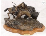 Challenging The Herd King Large Bronze By Western Artist Steve Parsons 21/75