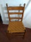 Primitive Oak Mule Ear Ladder Back Chair with Split Oak Seat
