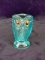 Rare Fenton Aqua Blue Owl Pitcher