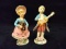 Pair Antique Japan Boy and Girl Figure