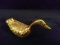 Contemporary Gold Gild Swan Ring Box