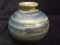 NC Pottery Blue Swirl Vase Signed Label Cocagne
