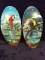 Pair Hand painted Costa Rican Wall Plaques