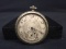 Antique Pocket Watch - Standard Engraved Silver Face -no glass