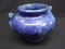 Contemporary Blue Glaze Double Handle Pottery Vase