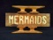 Contemporary Wooden Nautical Sign-Mermaids