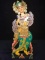 Hand Carved and Painted India Goddess Wall Plaque