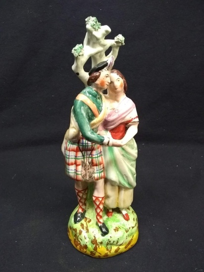 Antique Majolica Figure-Newlywed Couple