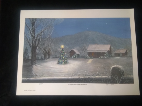 Patricia Hobson Unframed Print-"A Brushy Mountain Christmas" 140/1000