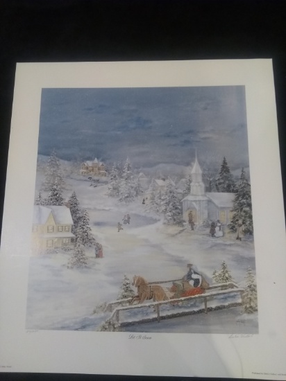 Delai Vestal Unframed Print-"Let It Snow" 34/250