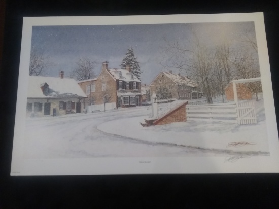 Jaff Jakub Unframed Print-"Salem Snowfall" 31/100 Artist Proof