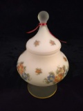 Hand painted Satin Covered Compote