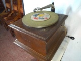 Antique Victor Talking Machine with Oak Case