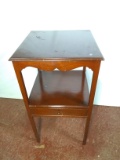 Vintage Mahogany 2 Tier Single Drawer Side Table