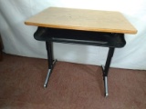Contemporary Wood and Metal Child's School Desk