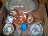 Assorted Ceramic Bowls, Iridescent Bowl, Well n Tree Silver Plate Platter