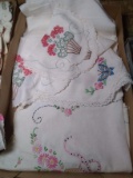 Vintage Linens-Embroidered and Tatted Doilies