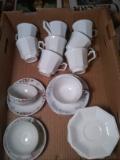 Assorted Cups and Saucers-Heritage Johnson Bros