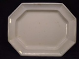 White Ironstone Serving Platter