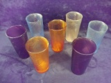 Collection 6 Vintage Ribbed Glasses