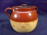 Two Tone Pottery Handle Bean Pot